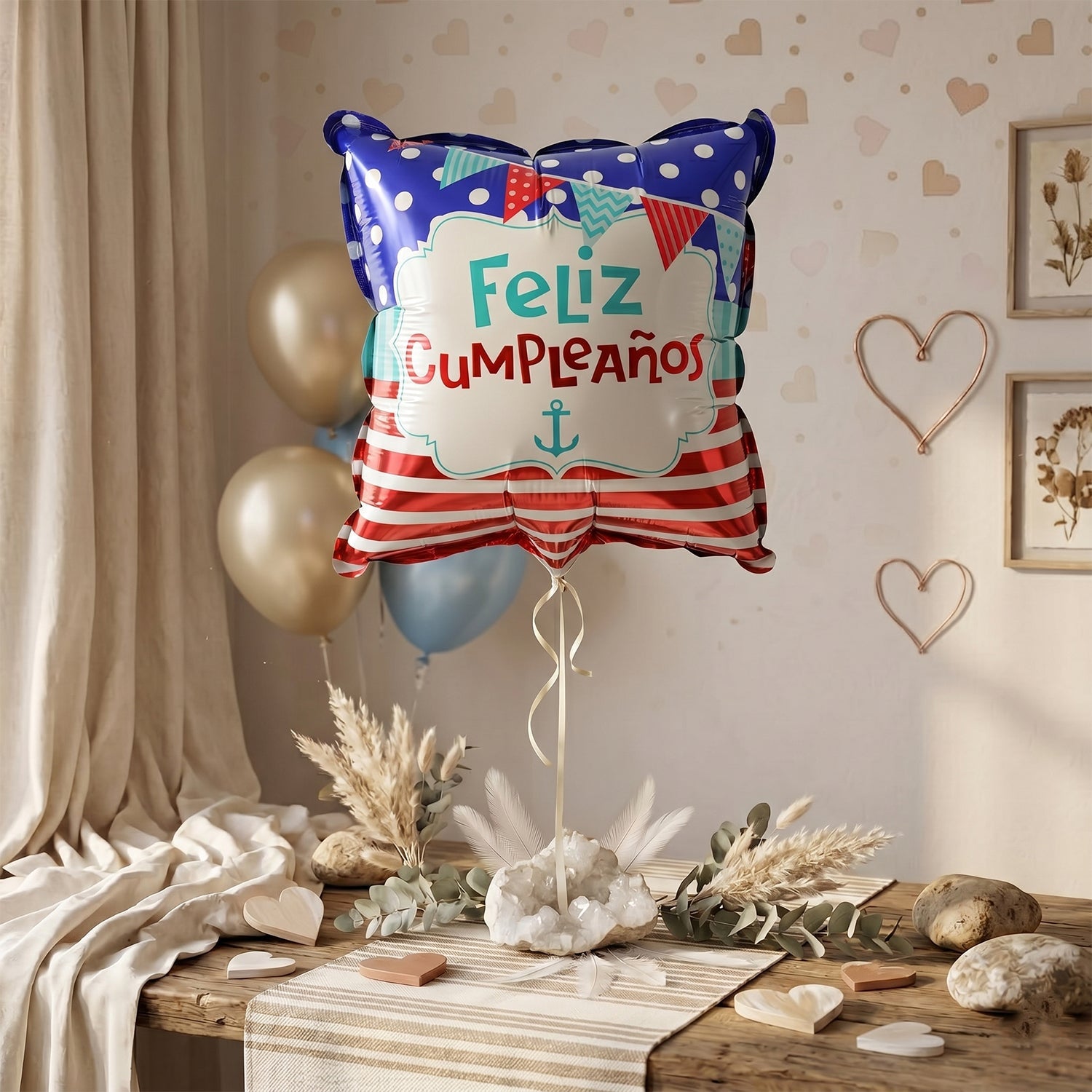 Feliz birthday balloon hanging decor