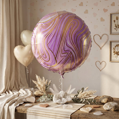 KidsÕ party round marble balloon decor