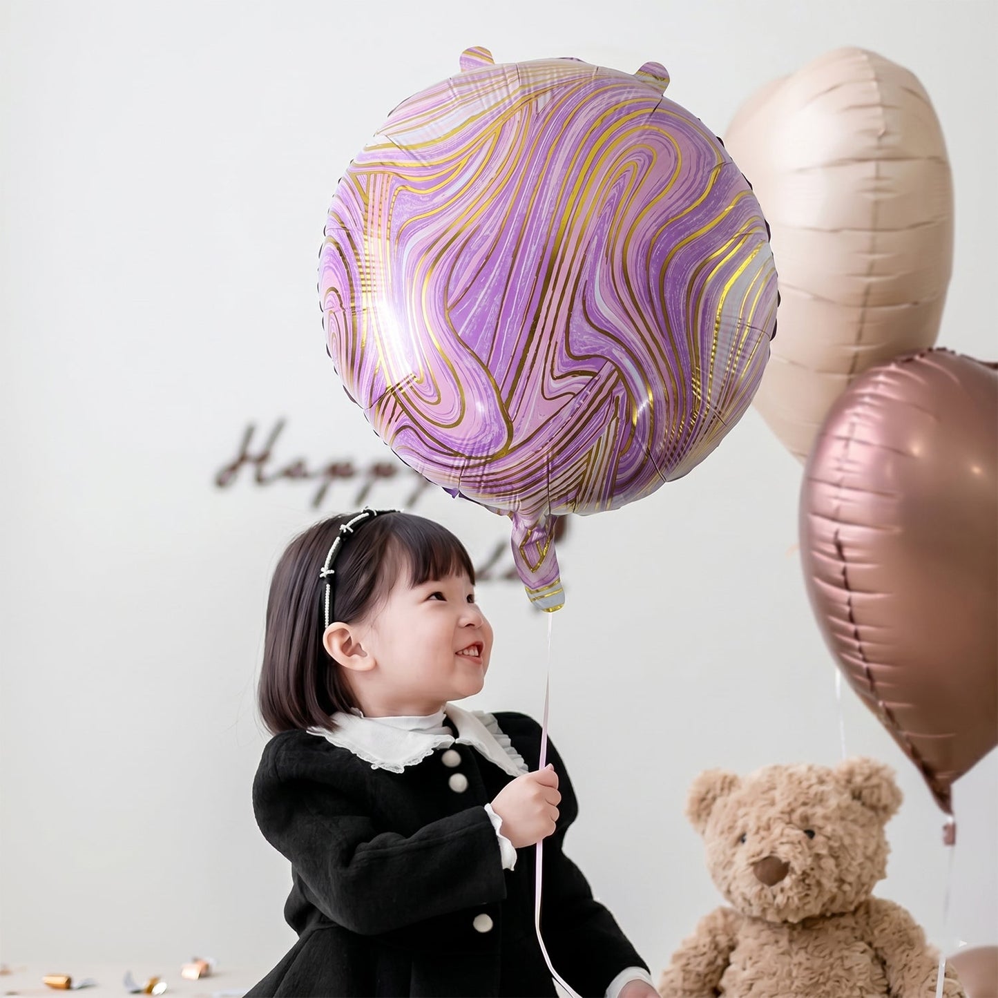 Shiny marble foil backdrop for events