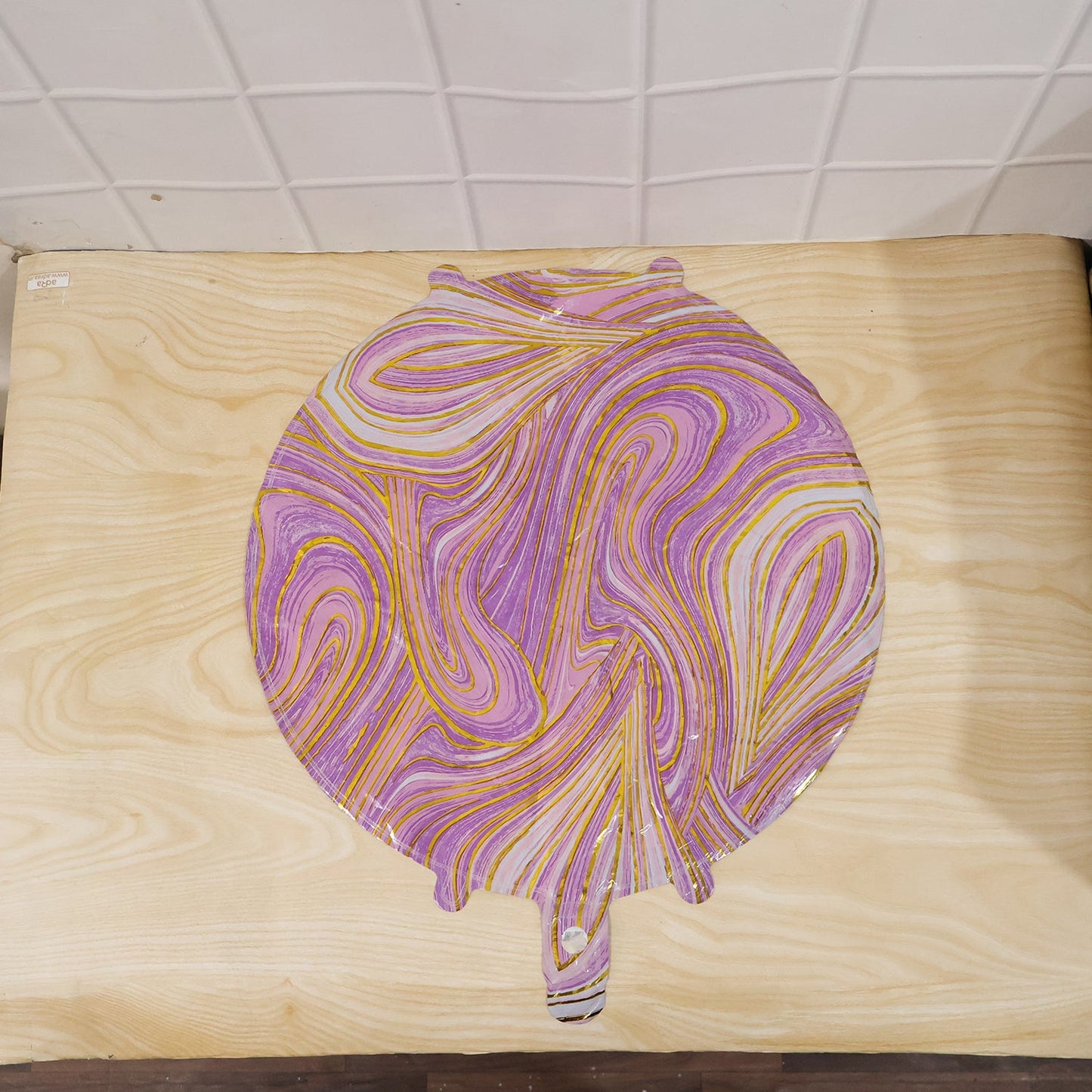 Festive use shiny marble foil balloon