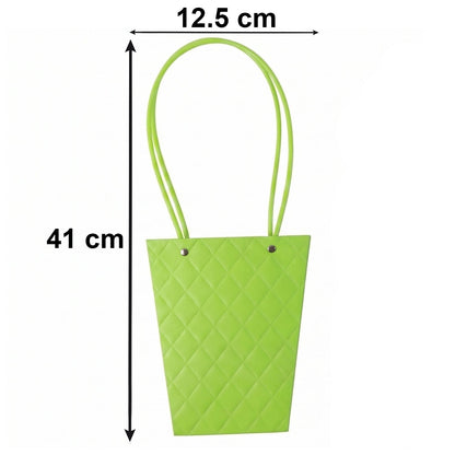 Size guide for flower packaging bag in product images