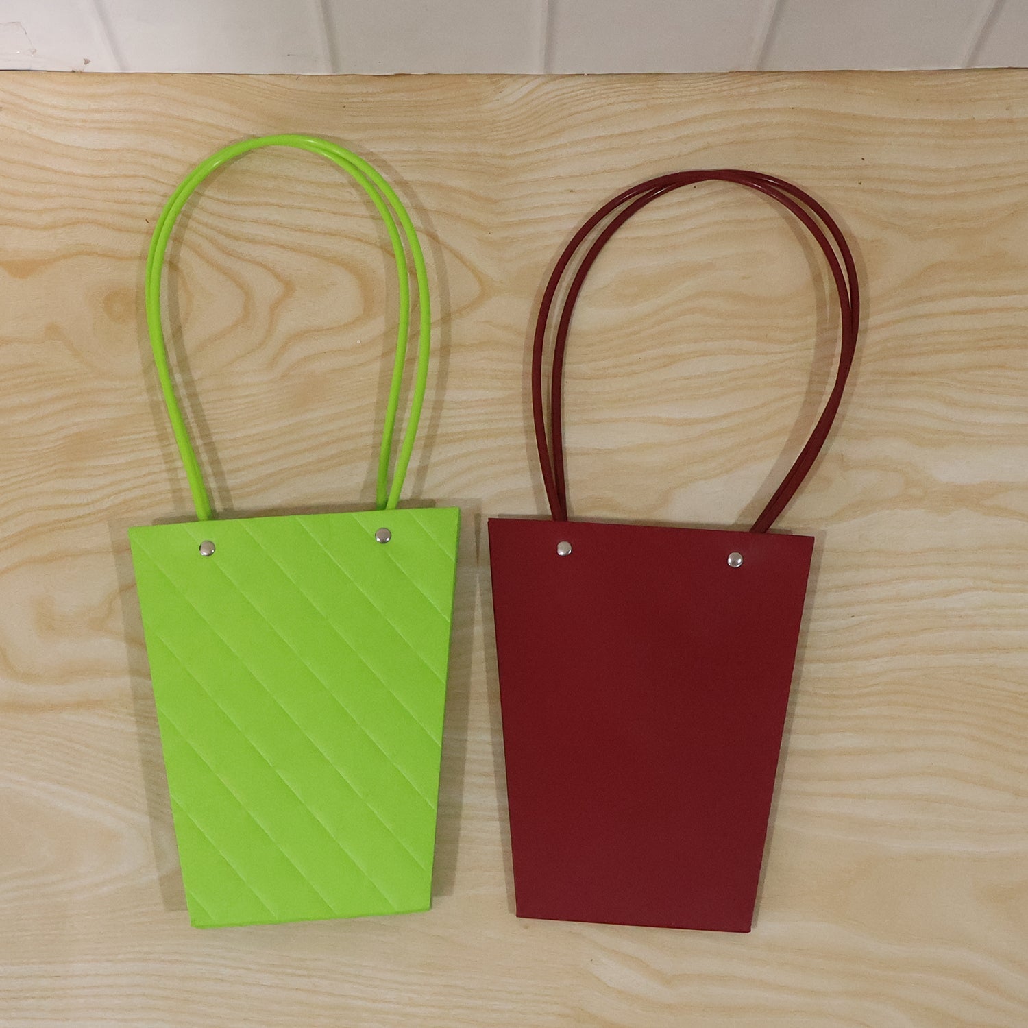 Versatile flower and gift packaging bag in use