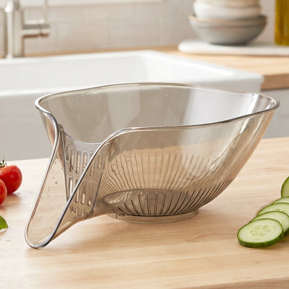 Kitchen drain basket for food preparation