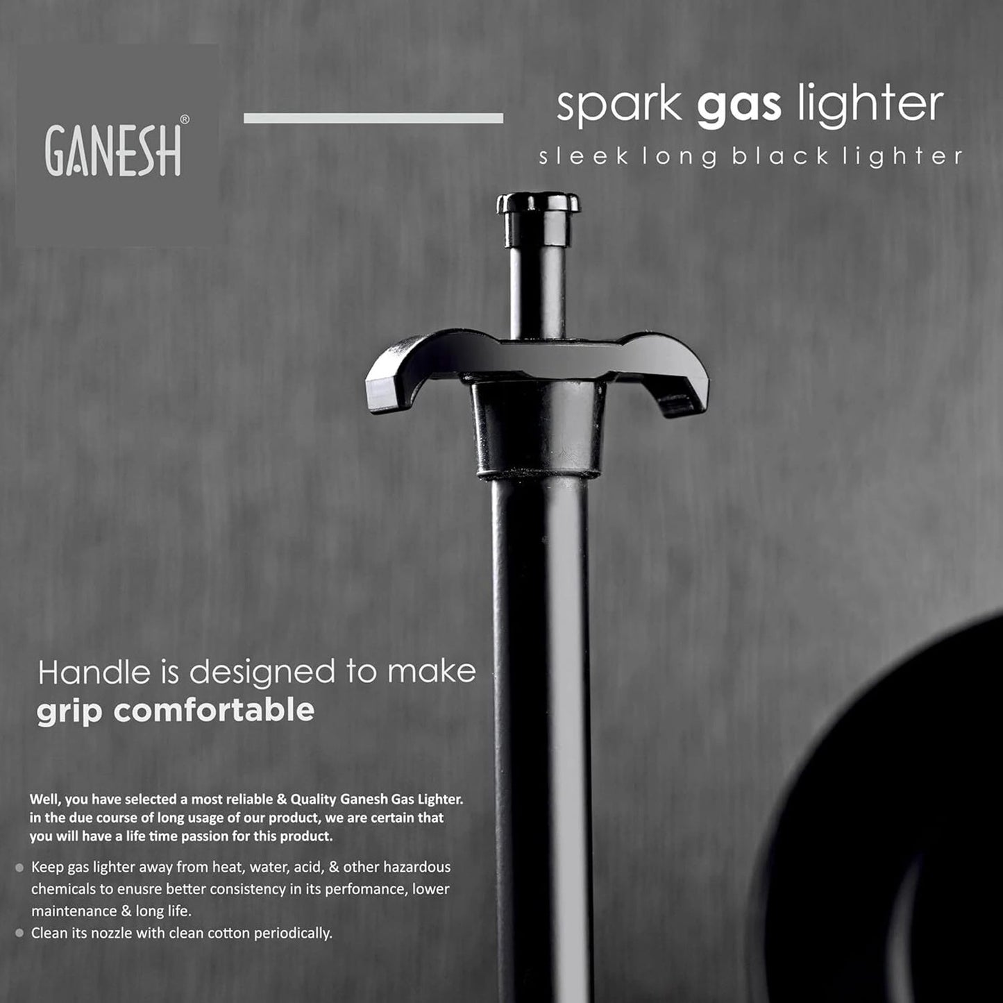 Ganesh Gas Lighter with ergonomic long handle