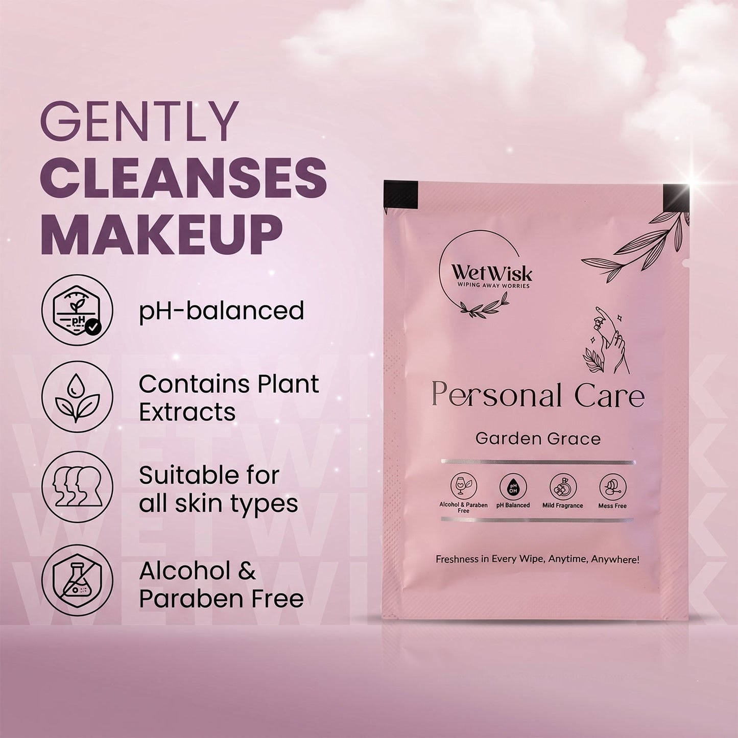 Portable personal hygiene wipes carried on the go
