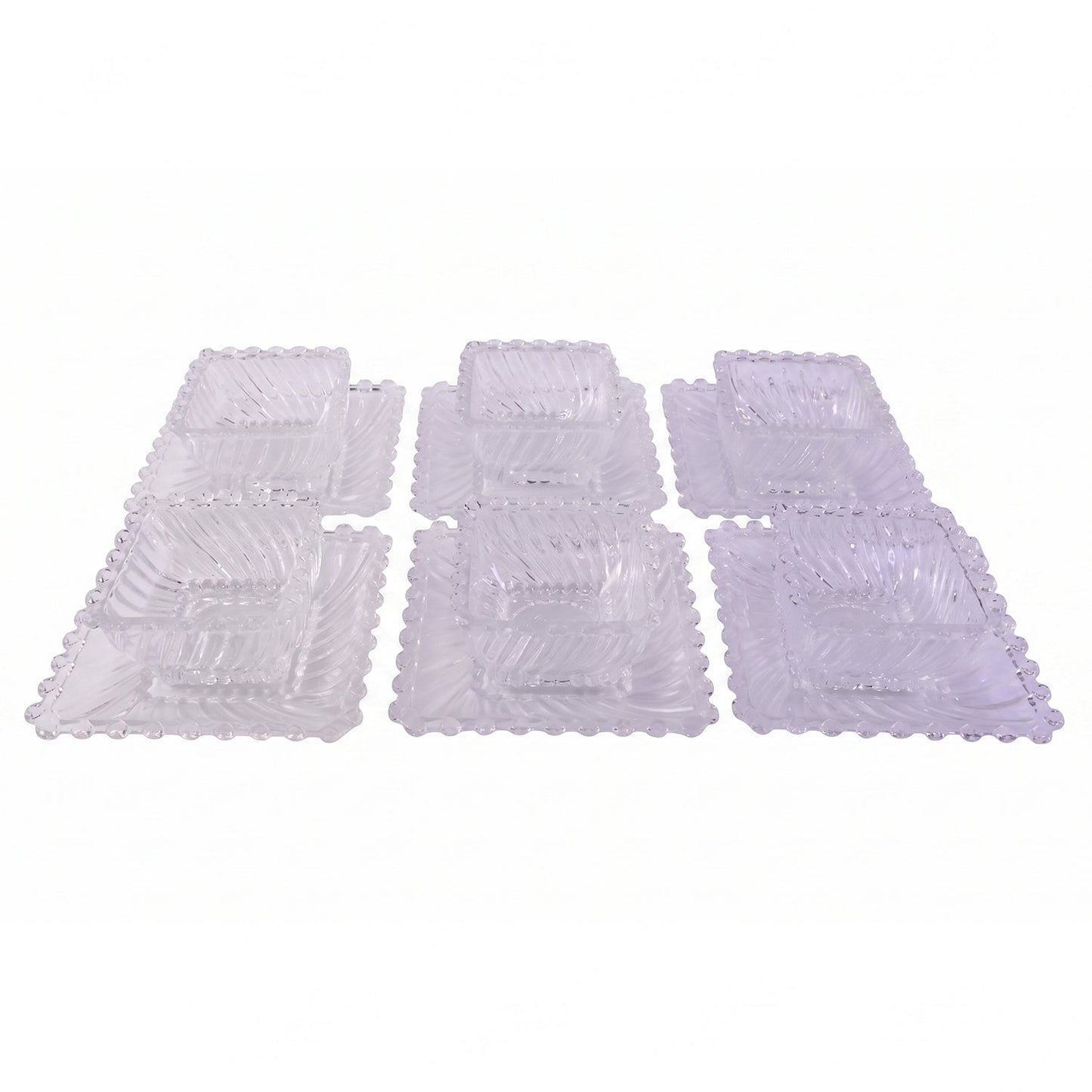 Glass bowl set ideal for serving snacks and desserts