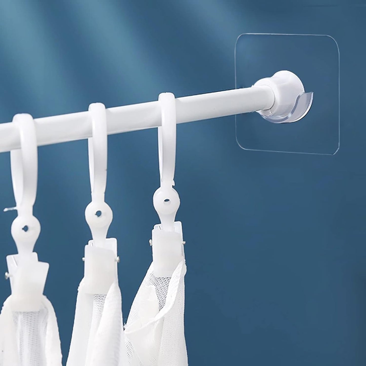 Plastic wall hook with strong hold on smooth surfaces