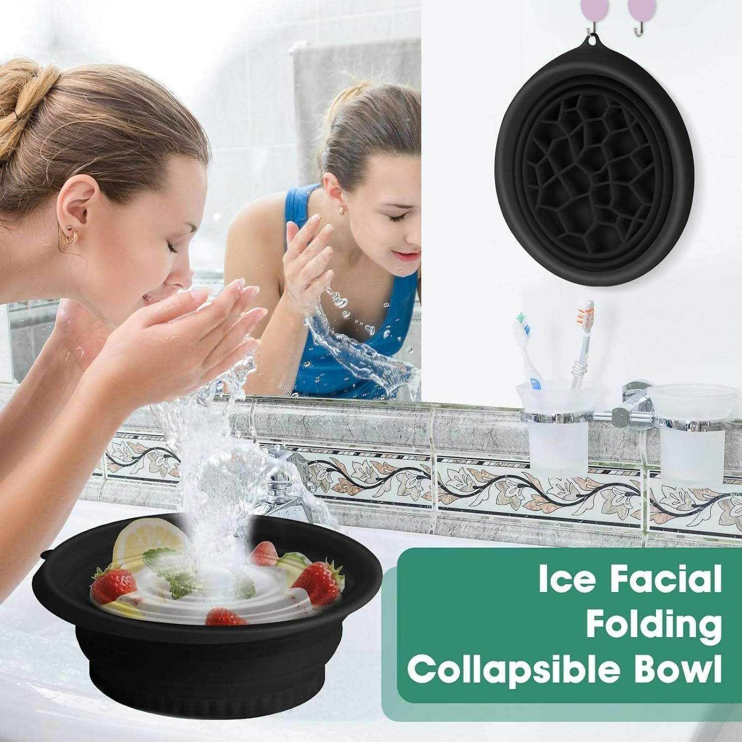 Features of  Face Ice Bowl with inner grid design and flexibility