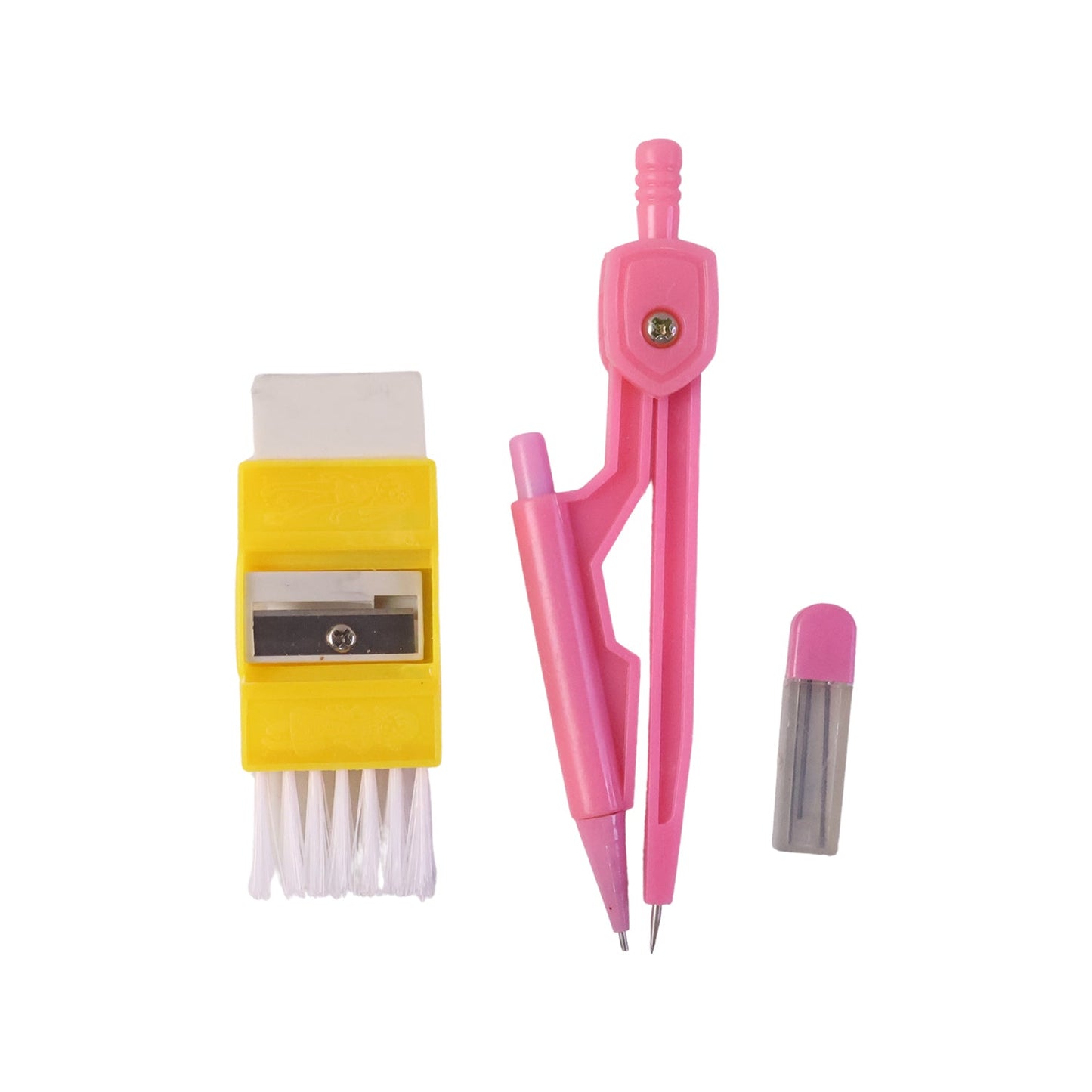 Kids math instrument set including compass and protractor