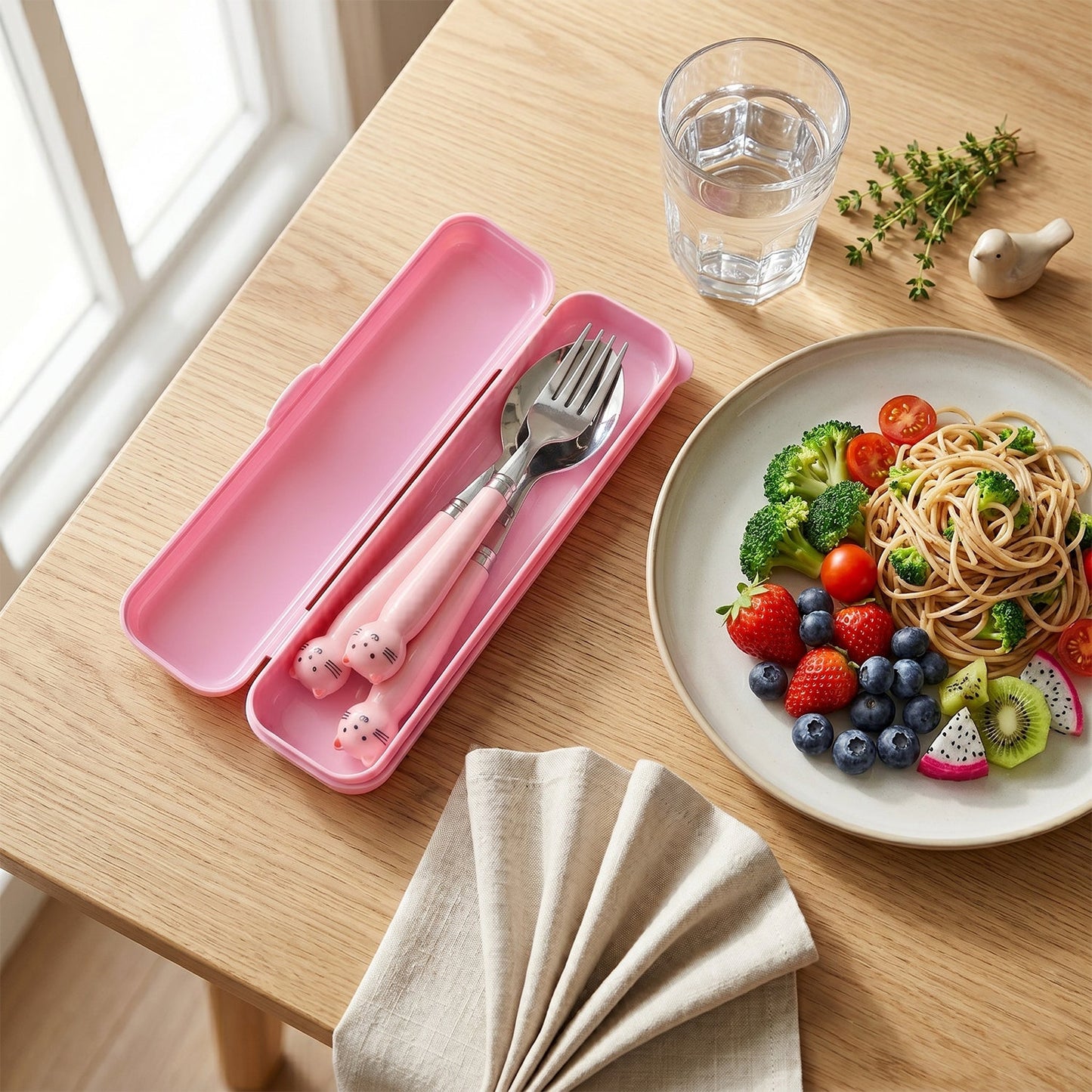 Kids stainless steel cutlery for daily use and travel