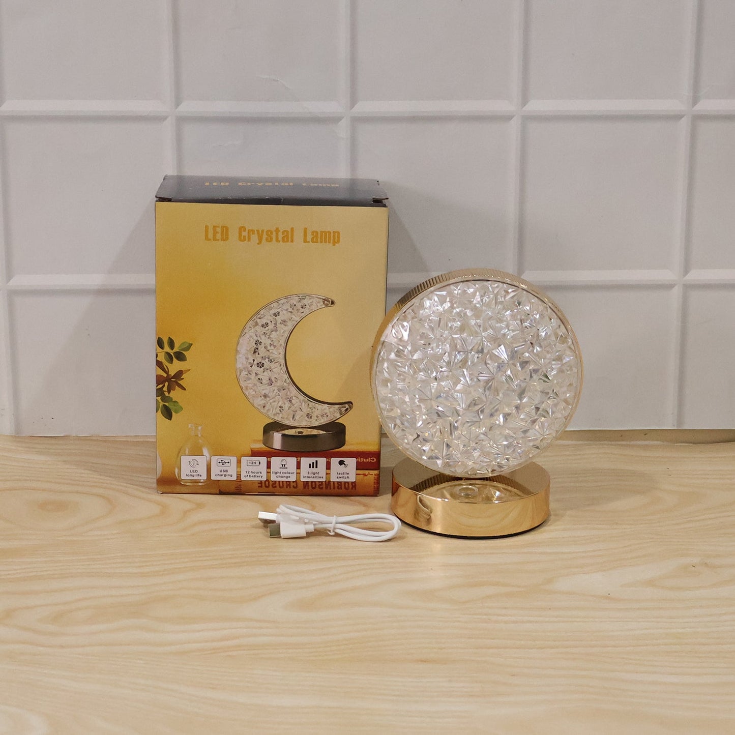 Crystal night lamp for daily home use