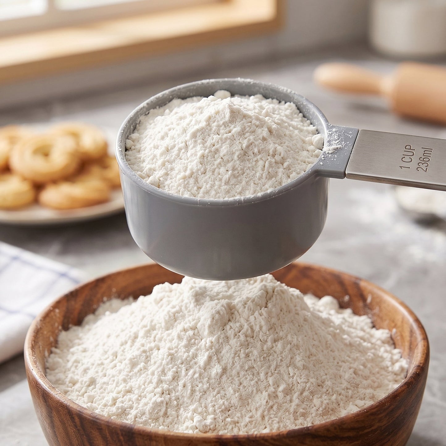 Measuring cups and spoons for baking and cooking