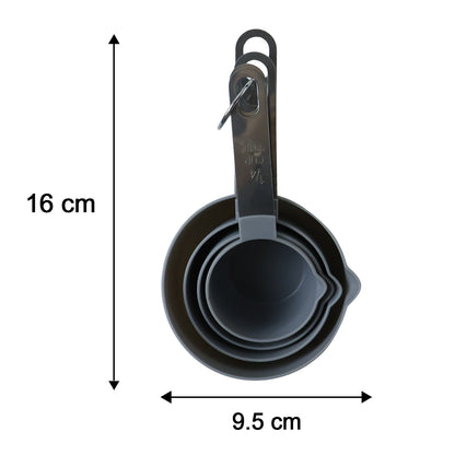 Measuring cups size guide with measurements