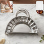 Stainless steel dumpling mould and gujiya maker tool in use