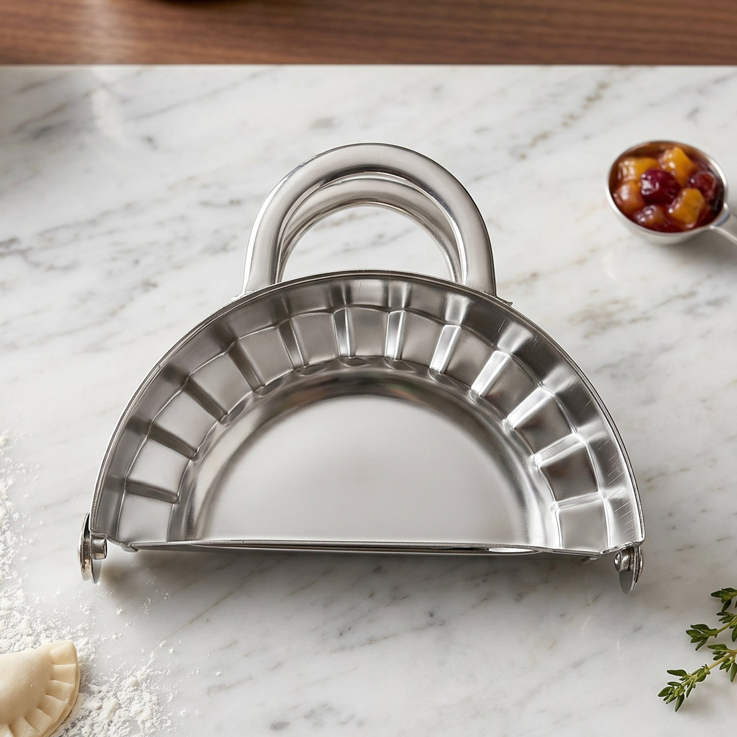 Steel gujiya shaping tool for festive treats