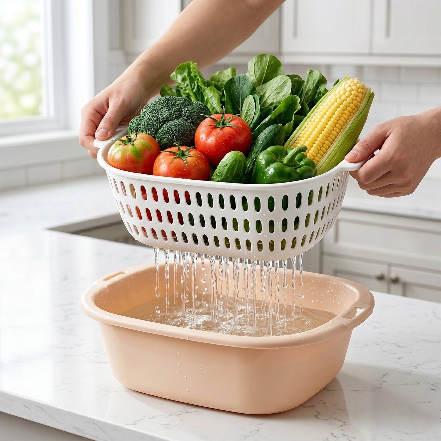 Design view of the strainer basket