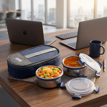 Airtight containers for food storage in lunch box set