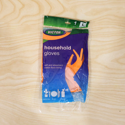 Orange rubber gloves suitable for daily kitchen cleaning