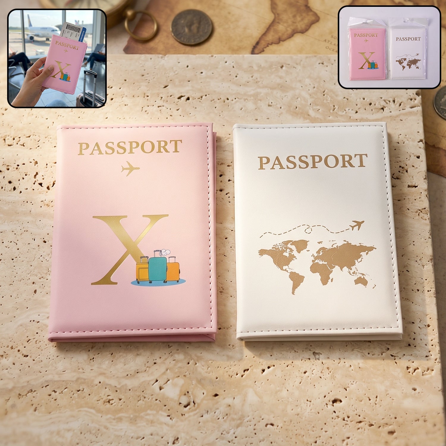 Passport cover with stylish mix patterns
