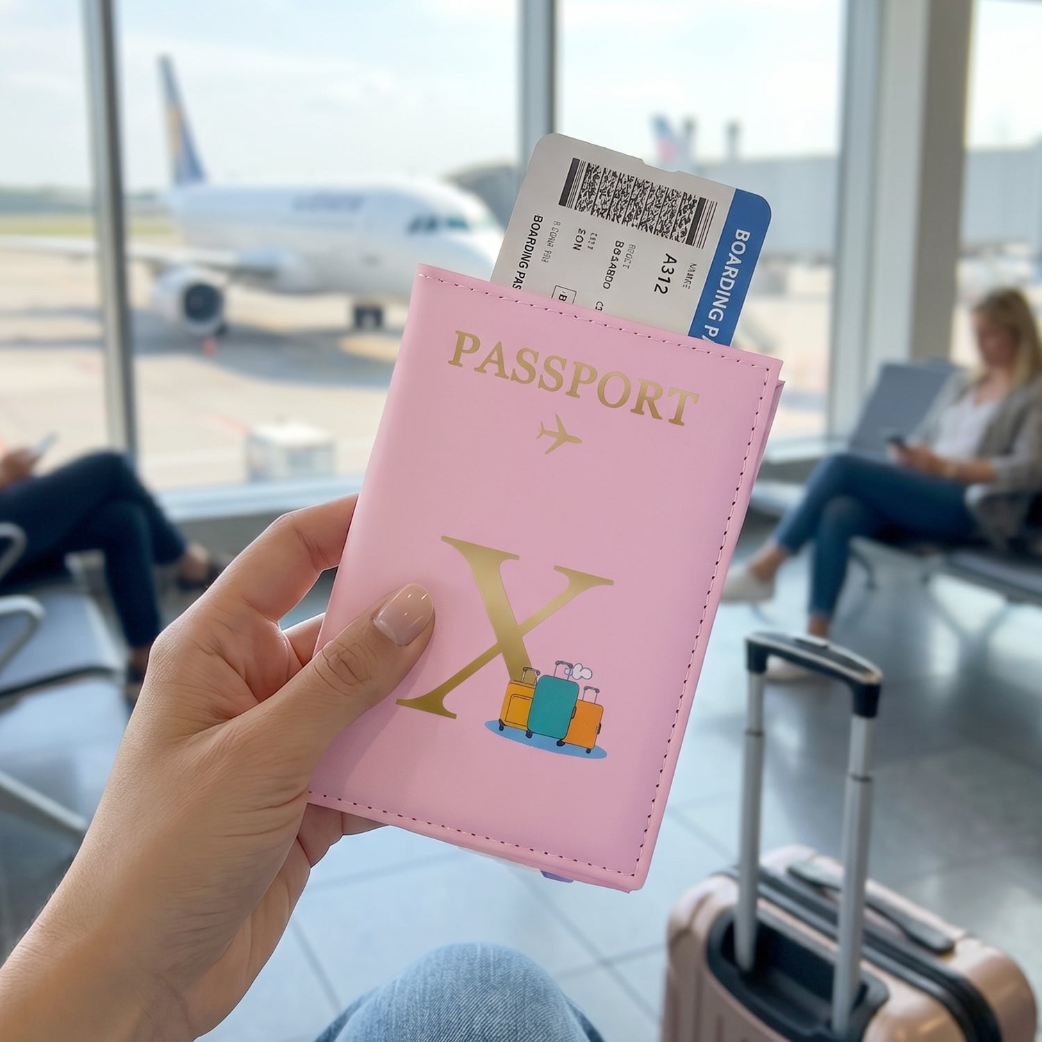 Stylish mix design travel passport holder wallet