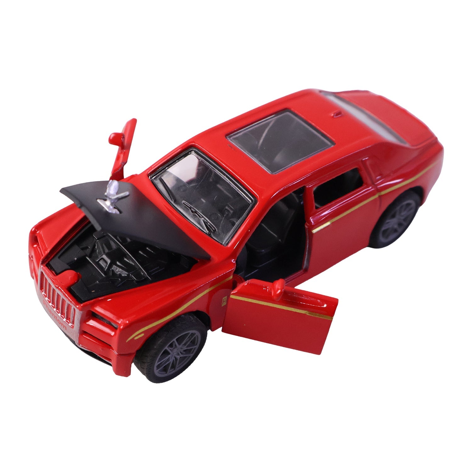 Toy car with openable doors and realistic features