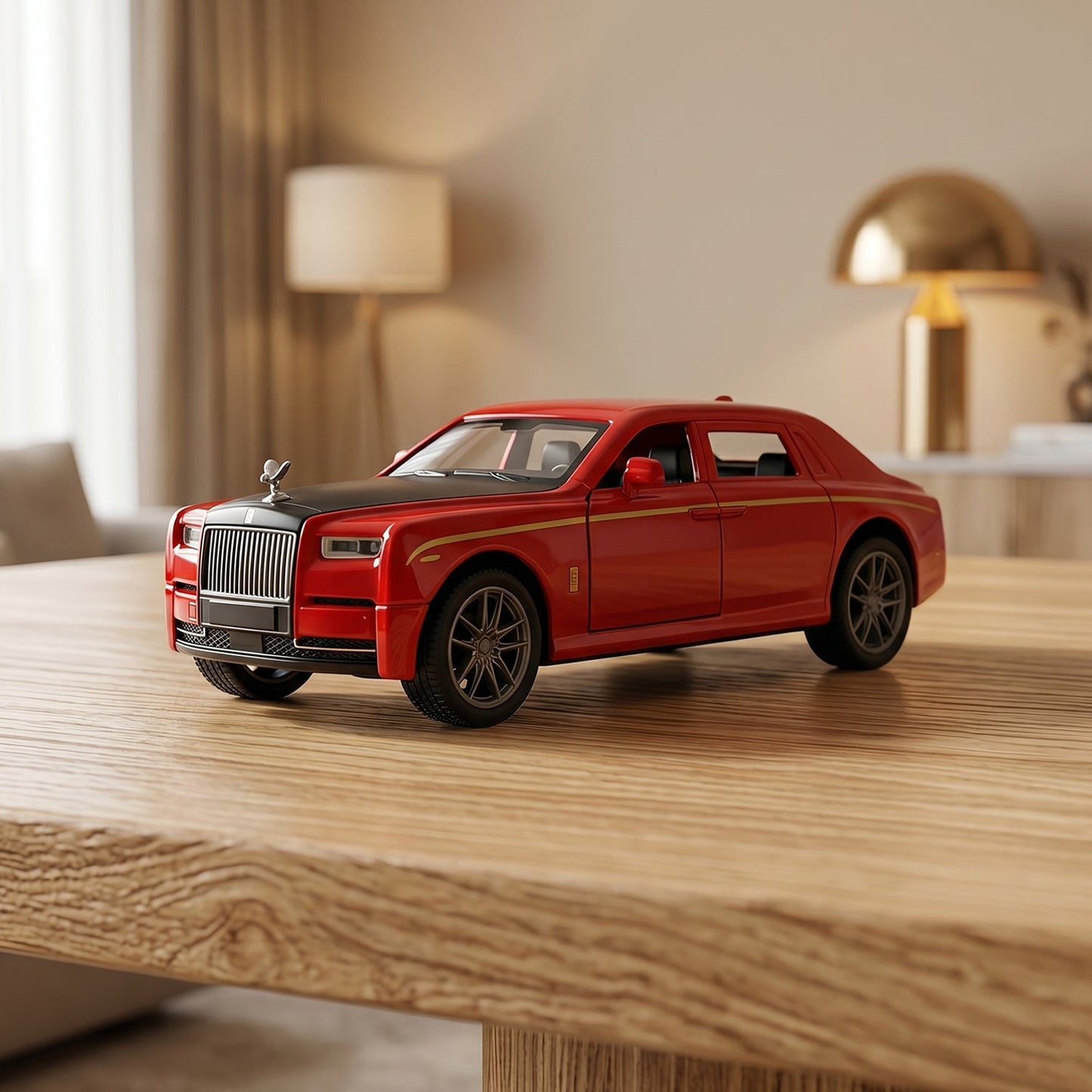 Design details of the miniaturized luxury car model