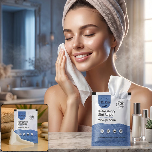 Midnight spice refreshing wet wipe for personal hygiene