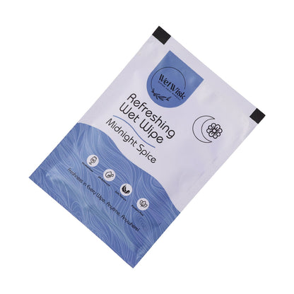 Side view of Midnight spice wipe pack