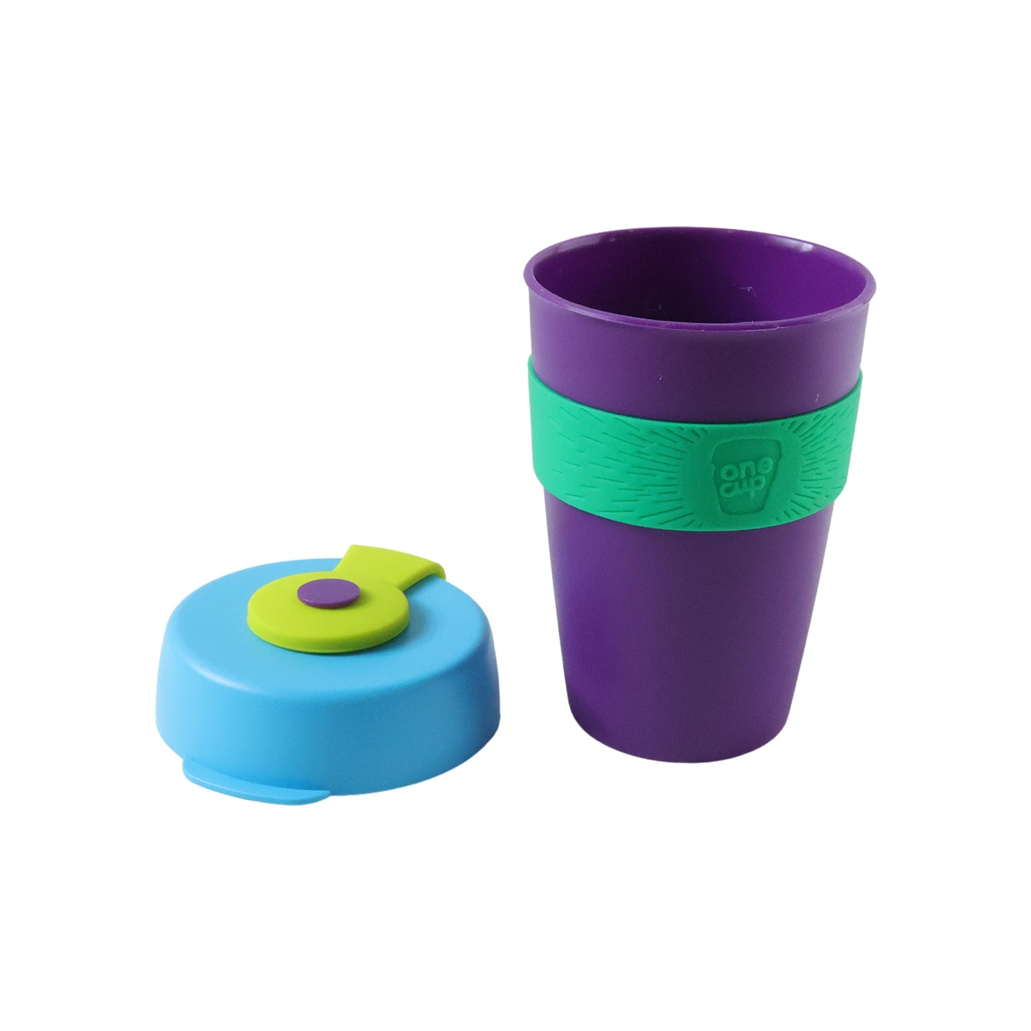 Stylish spill-resistant travel mug in vibrant colors