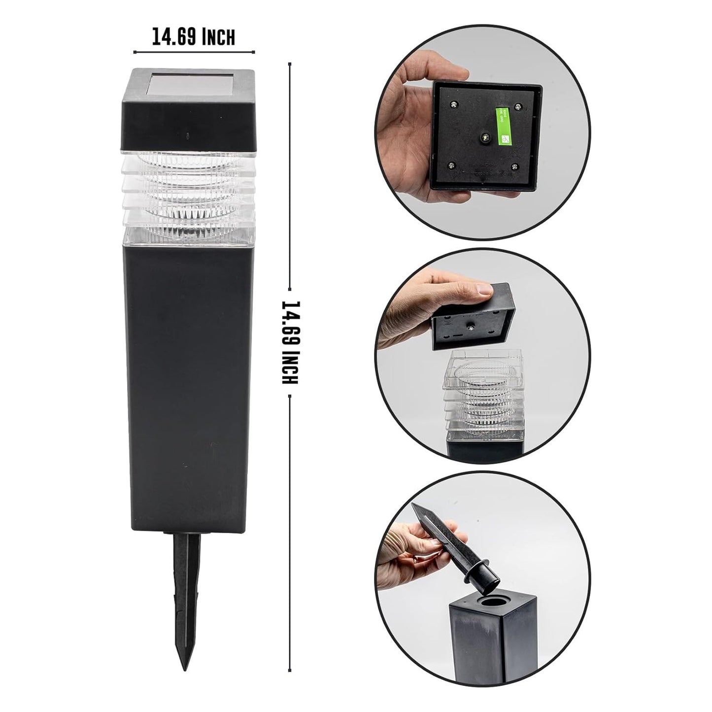 Size guide for large solar garden lights