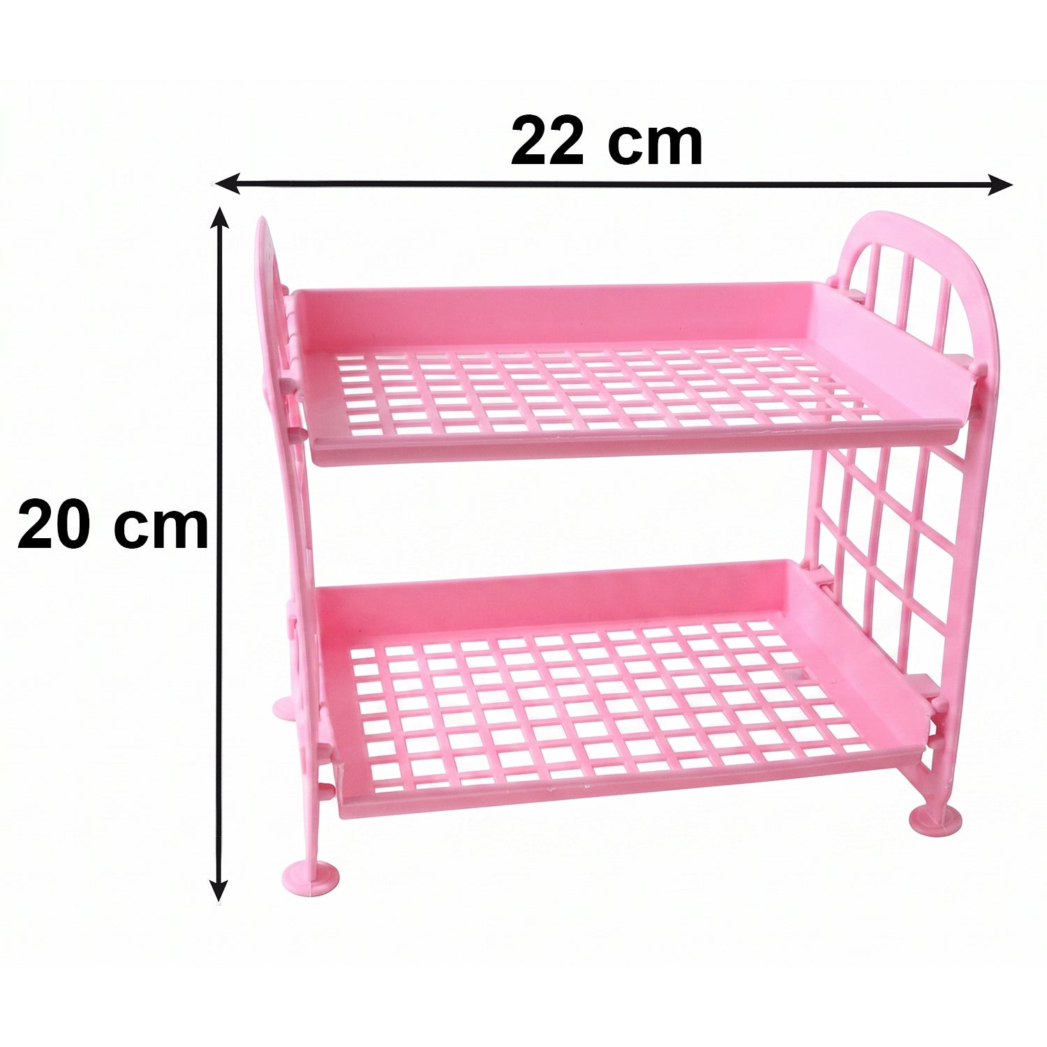 Countertop plastic storage shelf for home organization