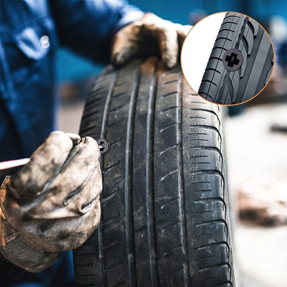 Black screw plug for tubeless tire repair