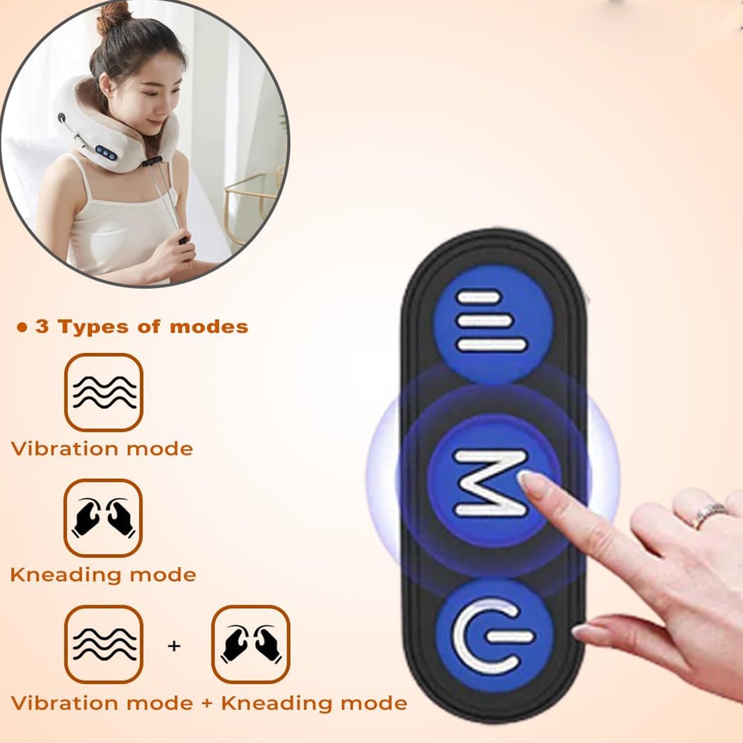 Travel use of the cordless neck massage pillow