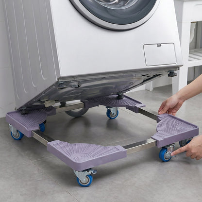 Movable base with wheels for appliances