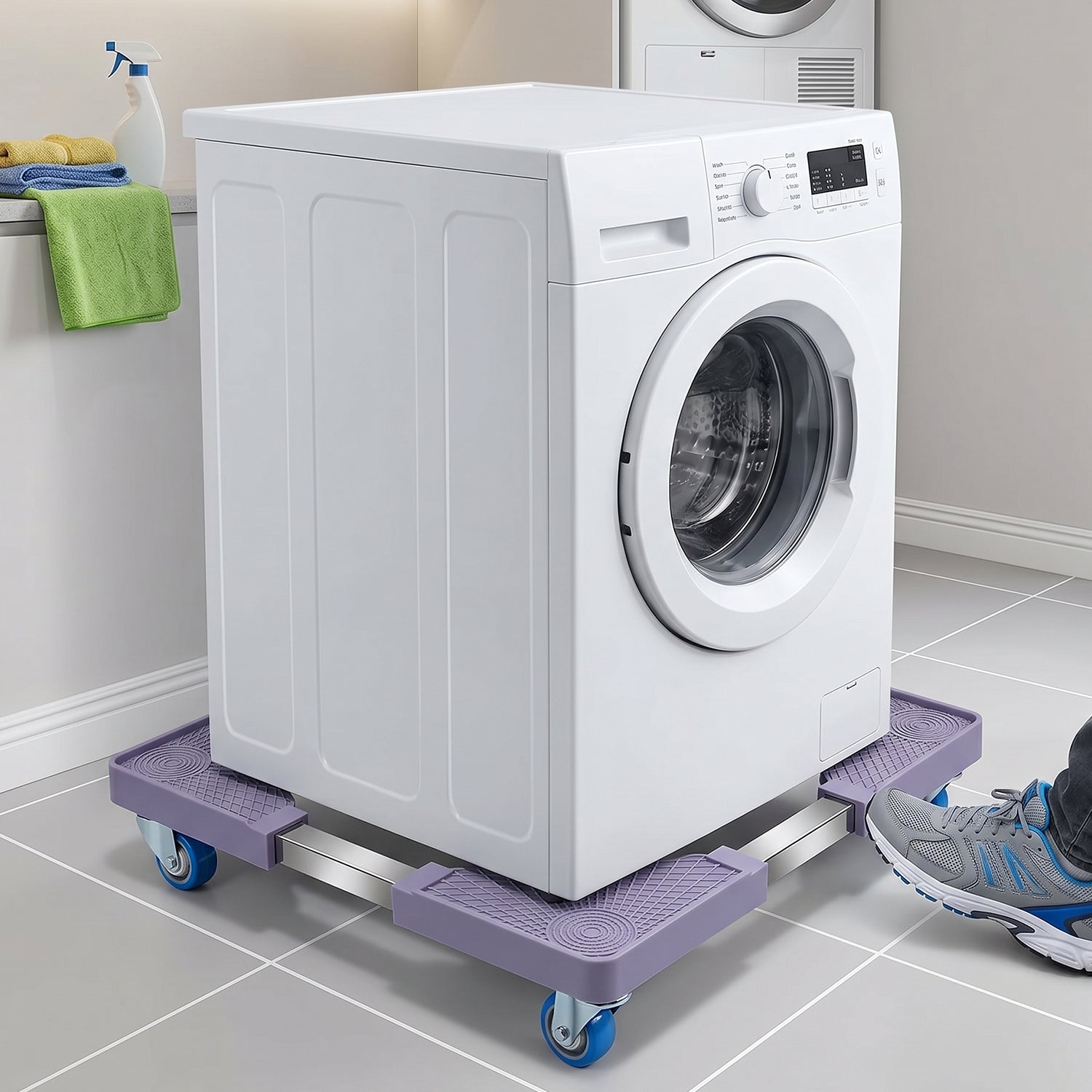 Adjustable appliance stand with sturdy frame