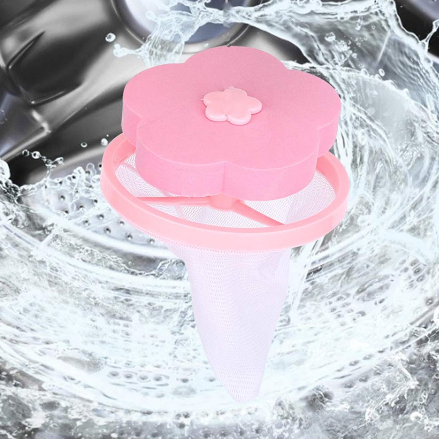 Multiple flower-shaped lint removers in different colors