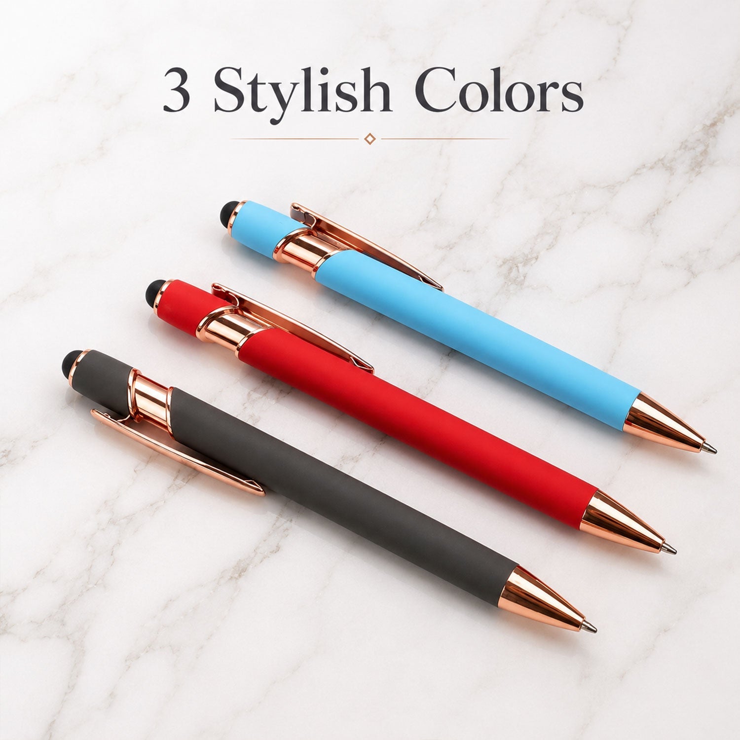 Smooth writing ball pen with fine tip