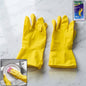 Large yellow waterproof cleaning gloves for household cleaning