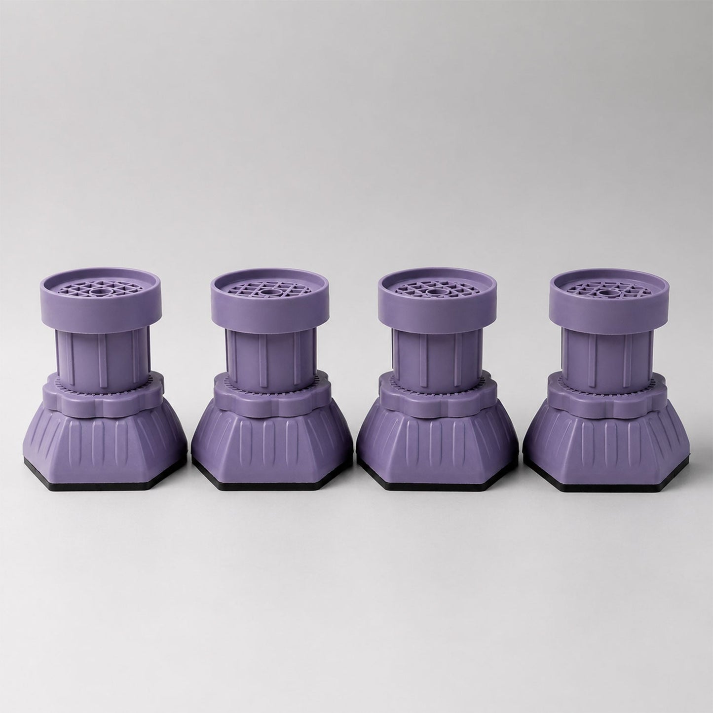Furniture leg levelers with easy twist adjustment for wobble fixing