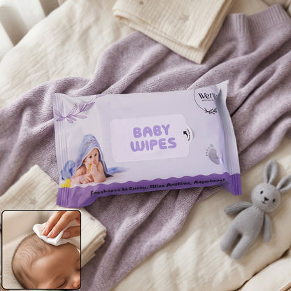 Travel Fresh baby wet wipes in portable pack