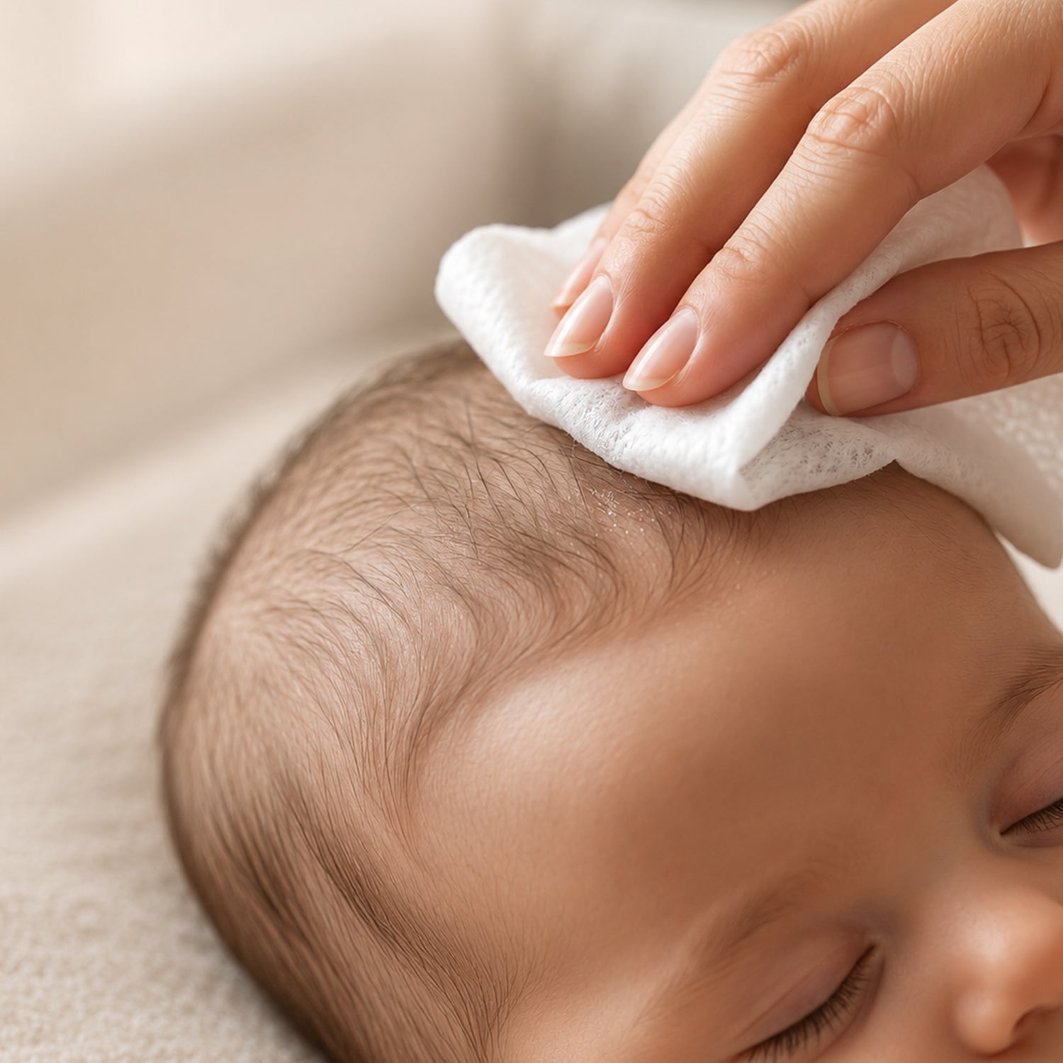 Soft cleansing baby wipes for daily hygiene
