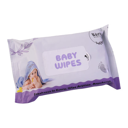 Baby wipes ideal for diaper changes and face cleaning