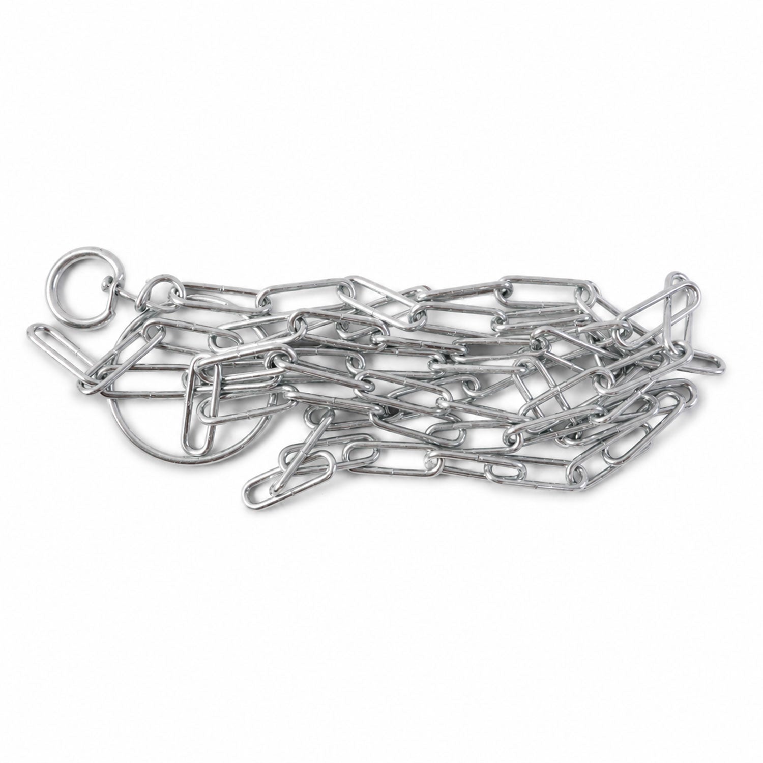Luggage lock chain on white background showing size and finish