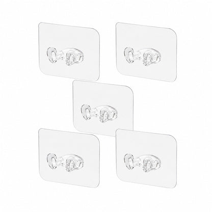 Adhesive hooks set for damage-free home organization