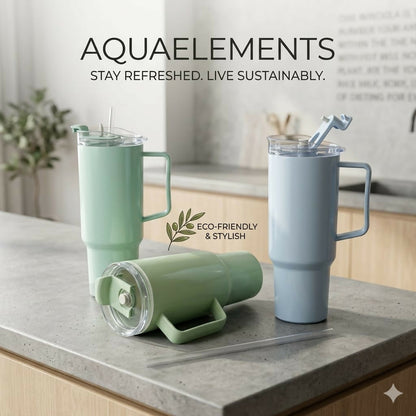Person drinking from Toony 1800ml travel tumbler