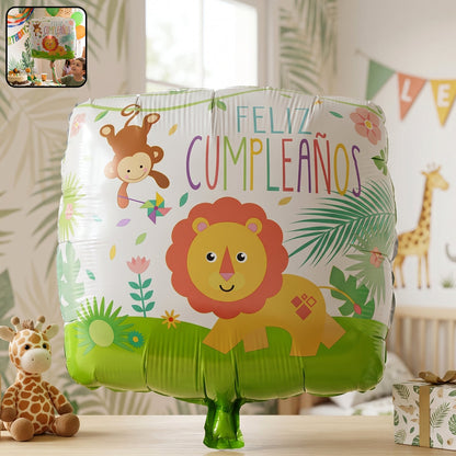 Colorful Jungle Lion foil balloon for celebration decor