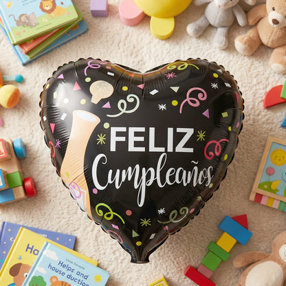 Black foil balloon for birthday and celebration decoration