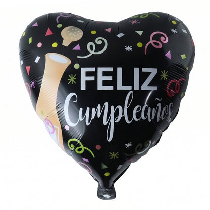 Black celebration foil balloon for party decor