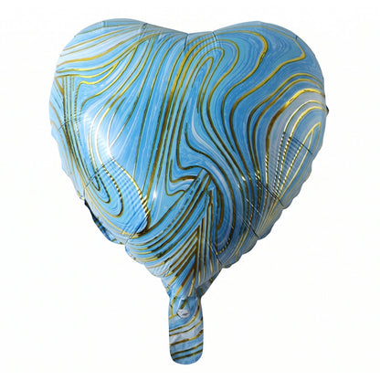 Festive blue marble themed balloon for events
