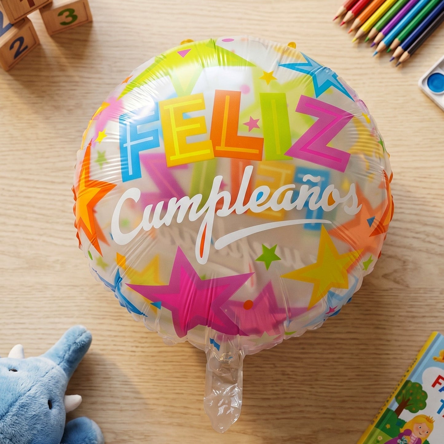 Colorful Feliz Cumplea–os foil balloon vibrant colors
